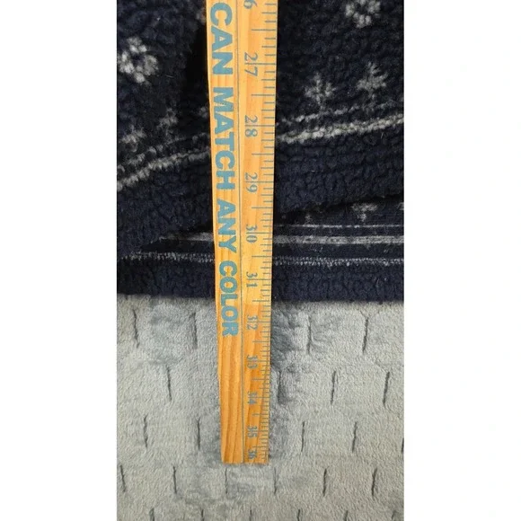 Vintage Disney Plush Thick Fleece Sweatshirt 1/4 Zip Mickey Snowflake Men's XL - Picture 6 of 6